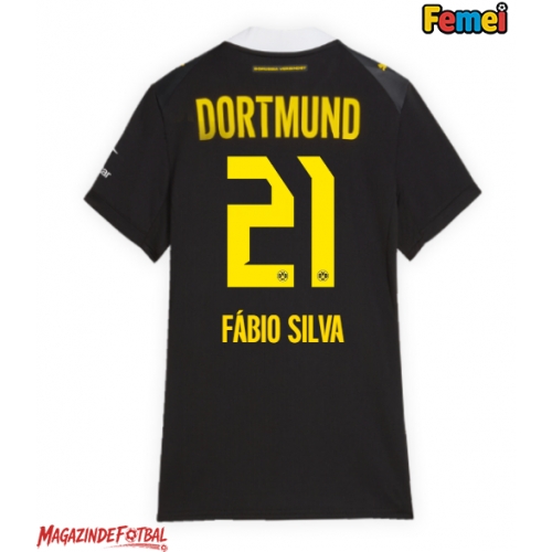 Borussia Dortmund Fabio Silva #21 Tricou Fotbal Replică 2026-27 Femei Deplasare Borussia Dortmund Fabio Silva #21 Tricou Fotbal Replică 2026-27 Femei Deplasare